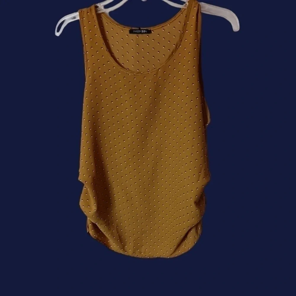 Papermoon mustard color blouse size Small
